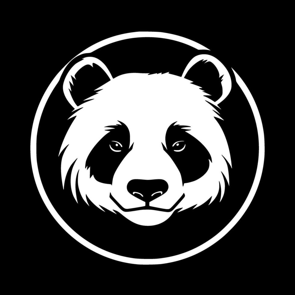 panda, Preto e branco vetor ilustração