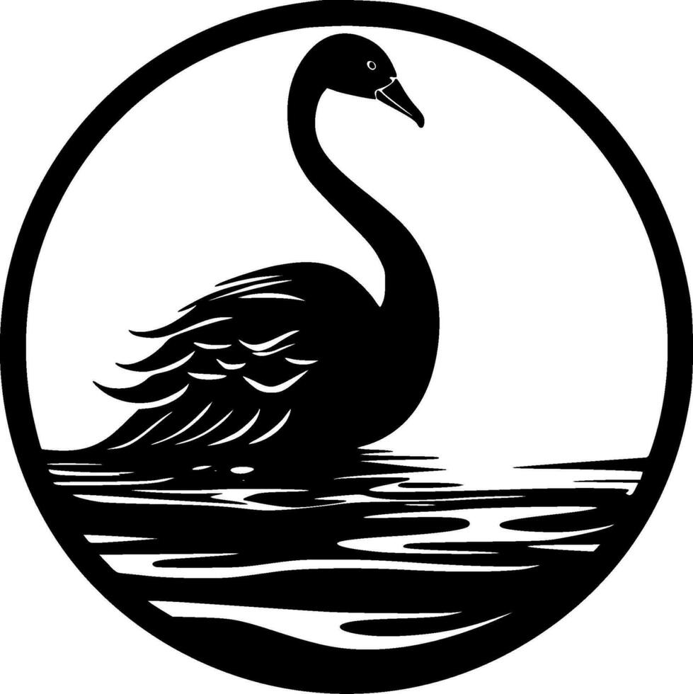 cisne - minimalista e plano logotipo - vetor ilustração