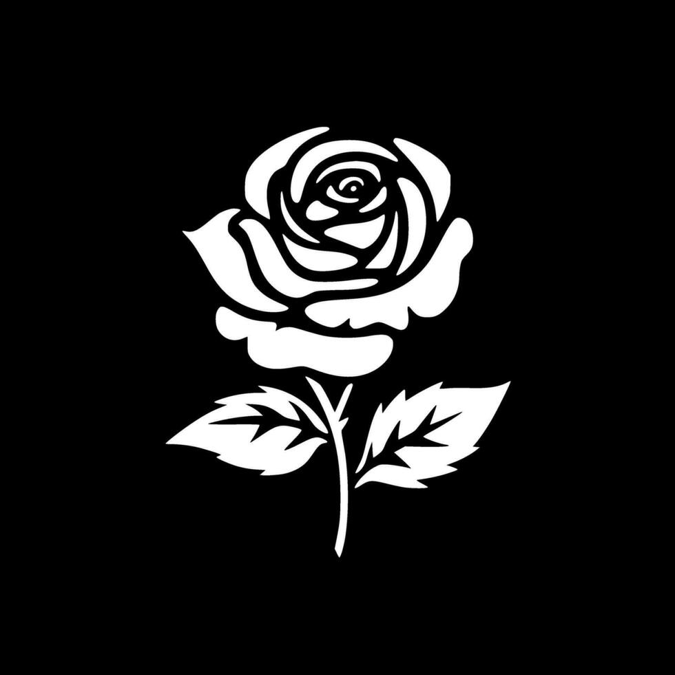 rosa, Preto e branco vetor ilustração