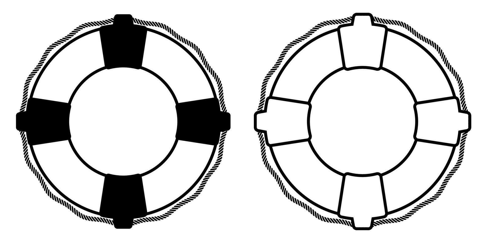 vida anel ícone. equipamento para resgate do afogamento, primeiro ajuda para veranistas. isolado simples vetor em branco