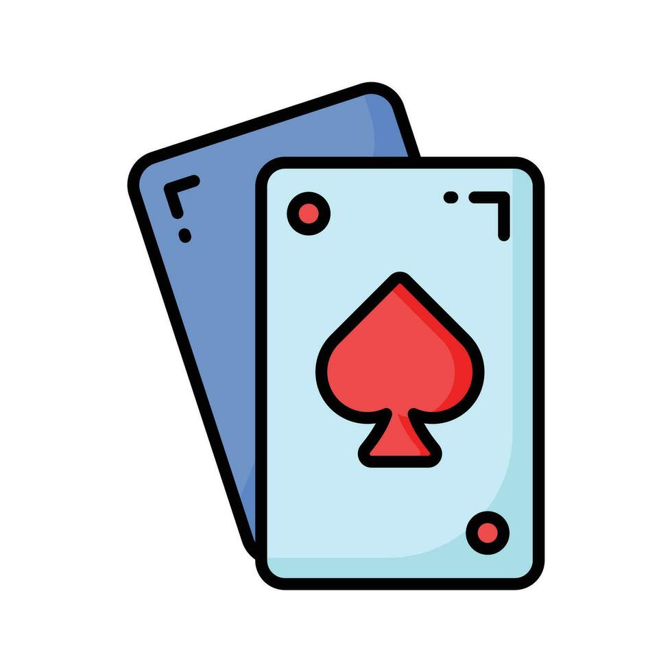 Verifica isto belas projetado ícone do jogando cartões dentro na moda estilo vetor