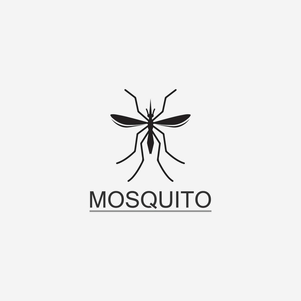 mosquito ícone e inseto logotipo animal ilustração Projeto gráfico vetor