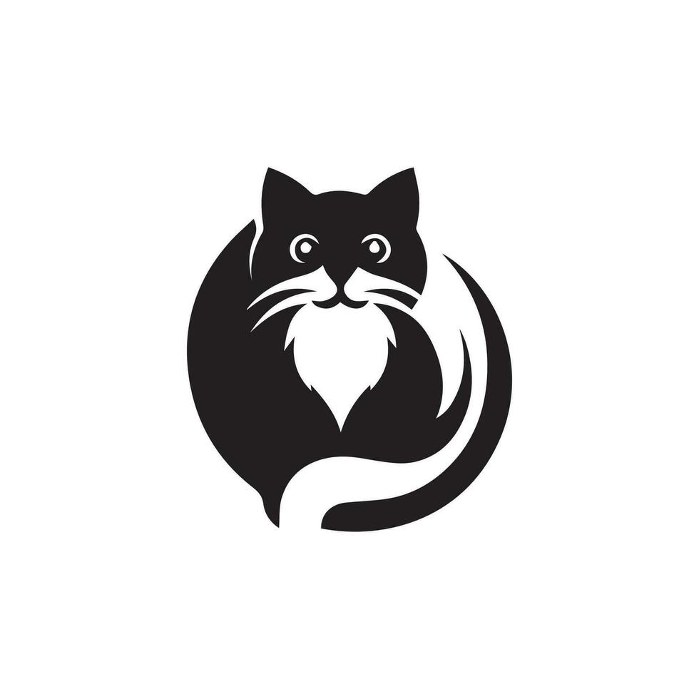 gato silhueta logotipo Projeto vetor ilustração