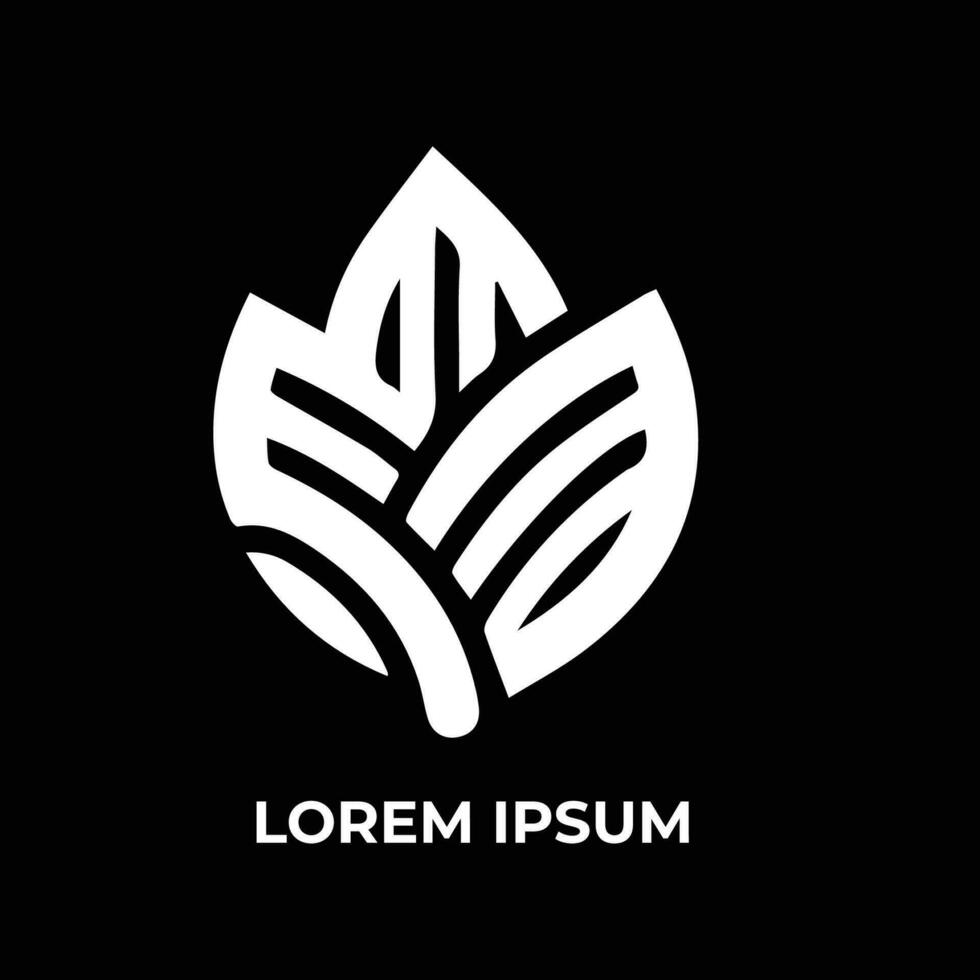 folhas ícone vetor isolado em Preto fundo. vários formas do verde folhas do árvores e plantas. elementos para eco e bio logotipos.