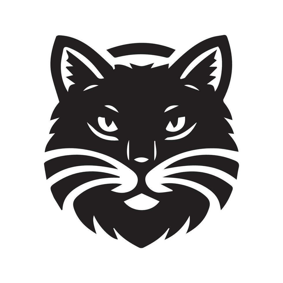 gato silhueta logotipo Projeto vetor ilustração