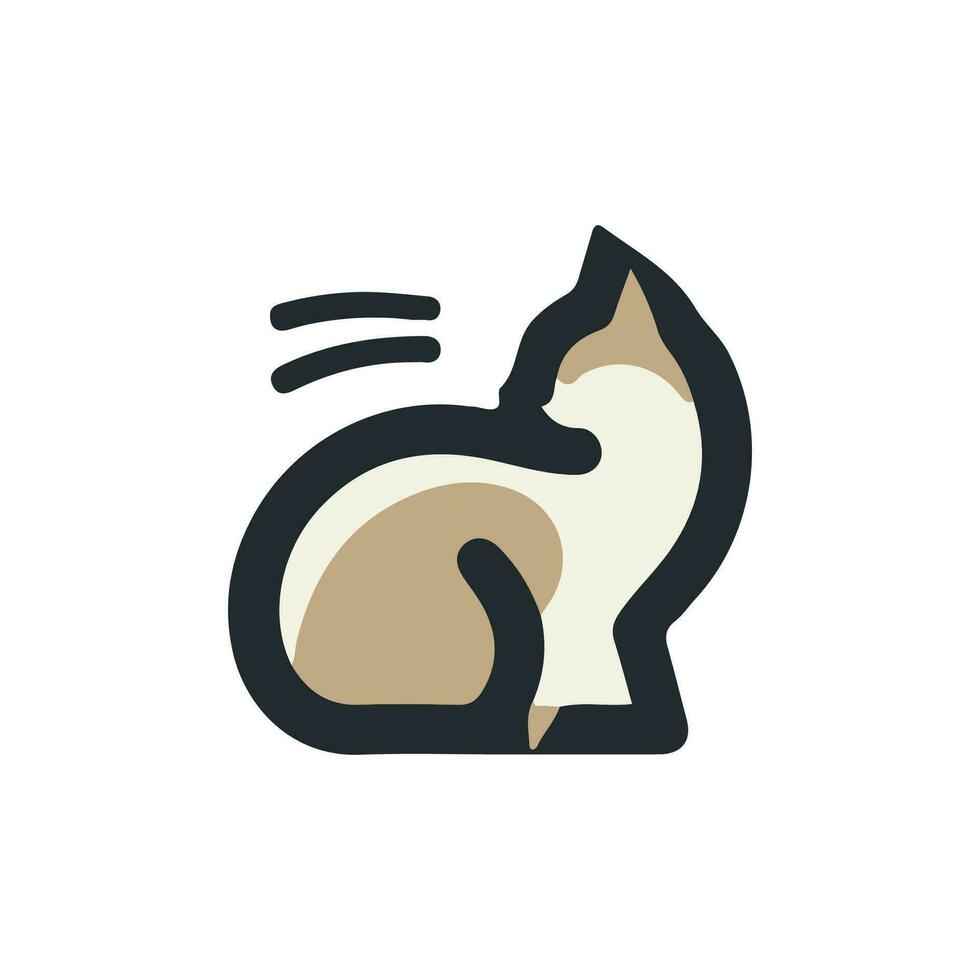 gato silhueta logotipo Projeto vetor ilustração