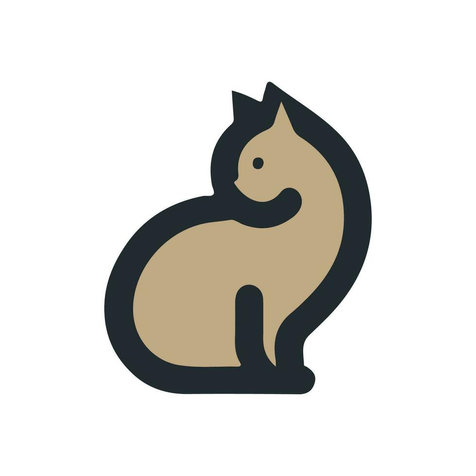 gato silhueta logotipo Projeto vetor ilustração
