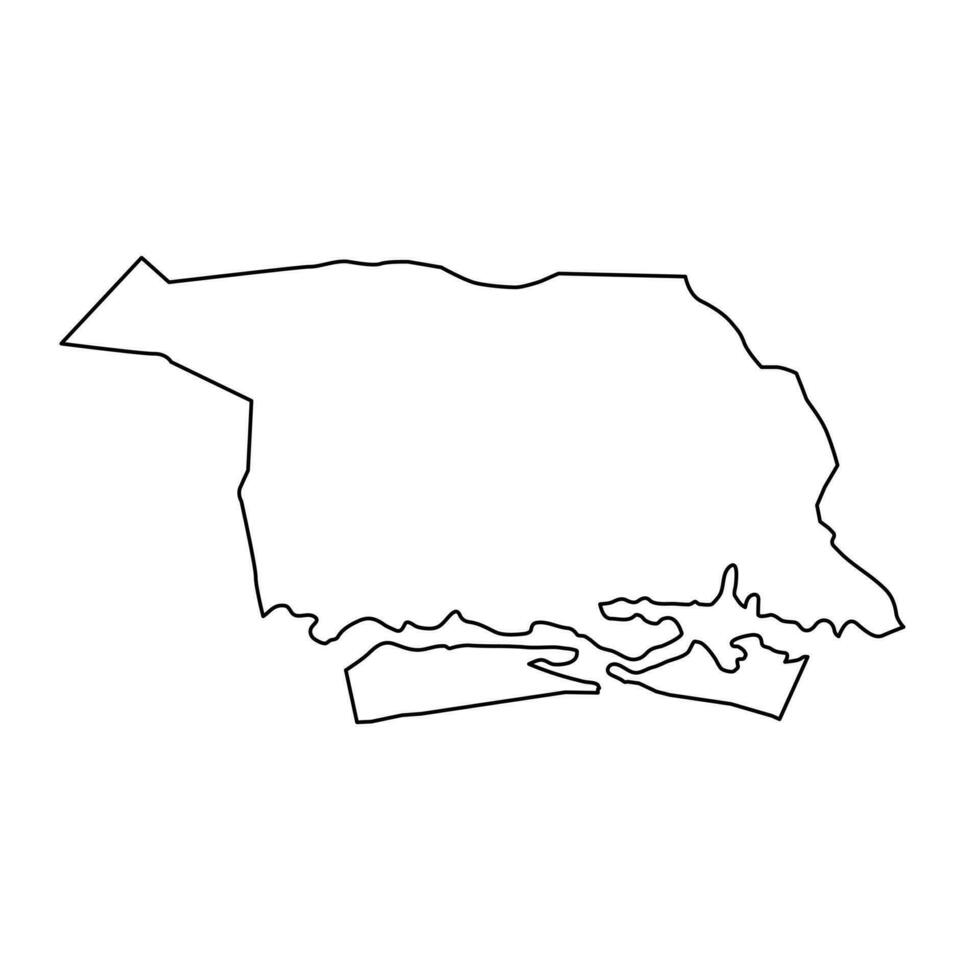 Abidjan mapa, administrativo divisão do marfim costa. vetor ilustração.