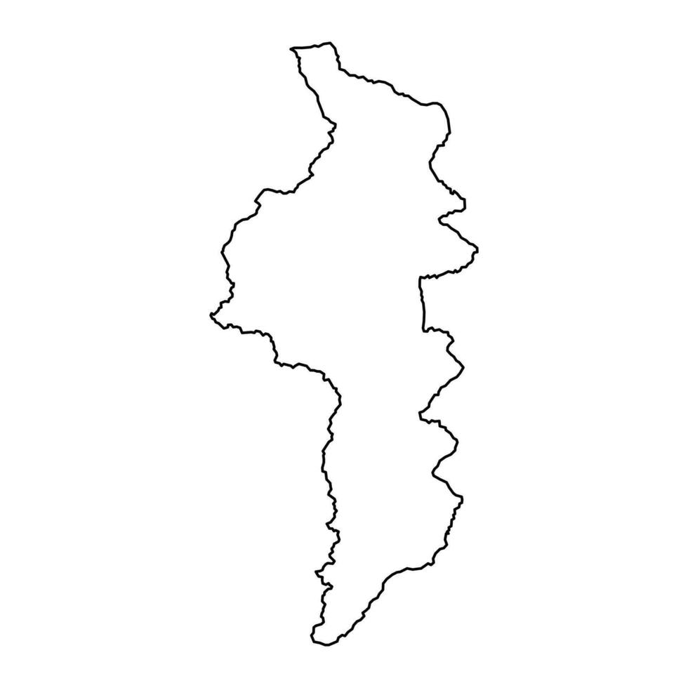 cubeta oeste departamento mapa, administrativo divisão do república do a Congo. vetor ilustração.