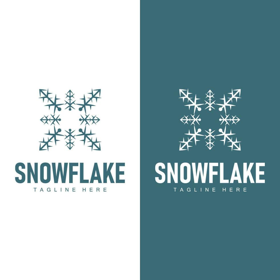 floco de neve logotipo vetor inverno simples abstrato modelo Projeto modelo