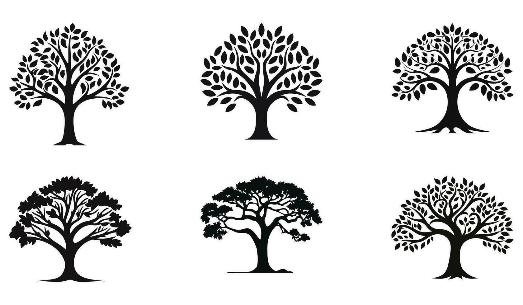 eco harmonia árvore vetor agrupar
