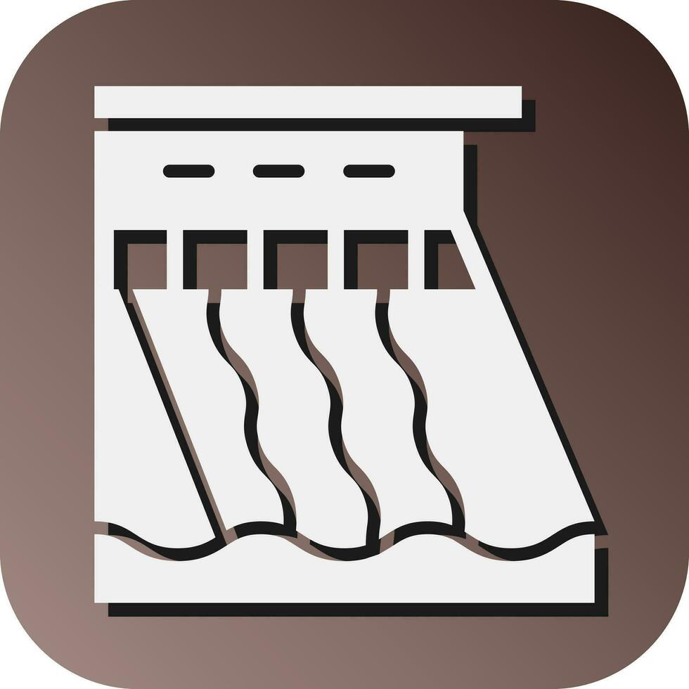 hidroeletricidade vetor glifo gradiente fundo ícone para pessoal e comercial usar.