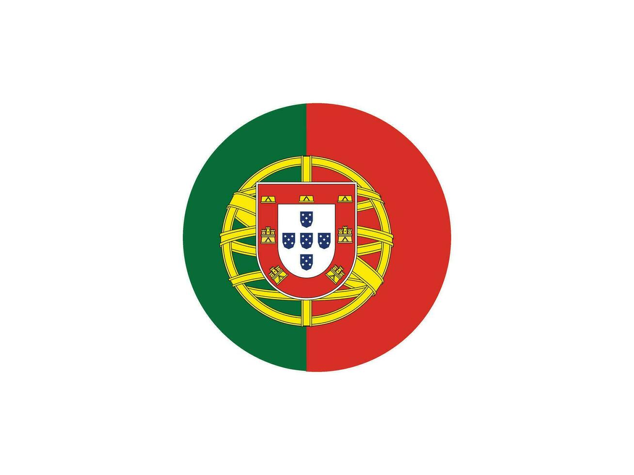 Portugal bandeira volta círculo ícone vetor