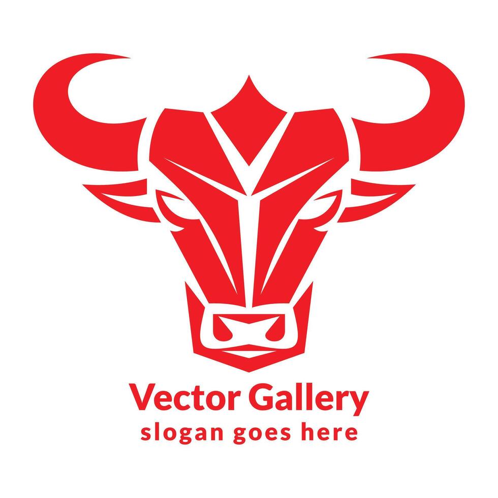 vetor vermelho touro logotipo Projeto