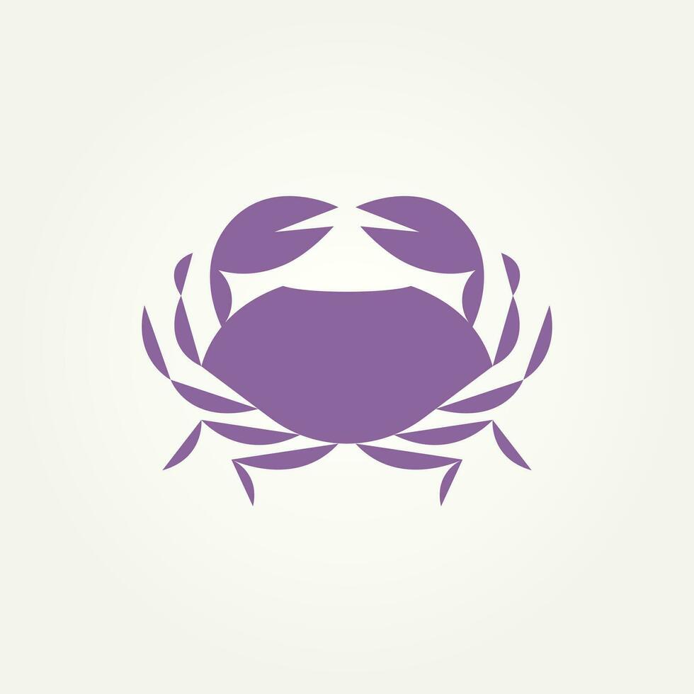 isolado caranguejo silhueta ícone logotipo modelo vetor ilustração Projeto. minimalista simples peixe restaurantes, mar caranguejo, frutos do mar logotipo conceito