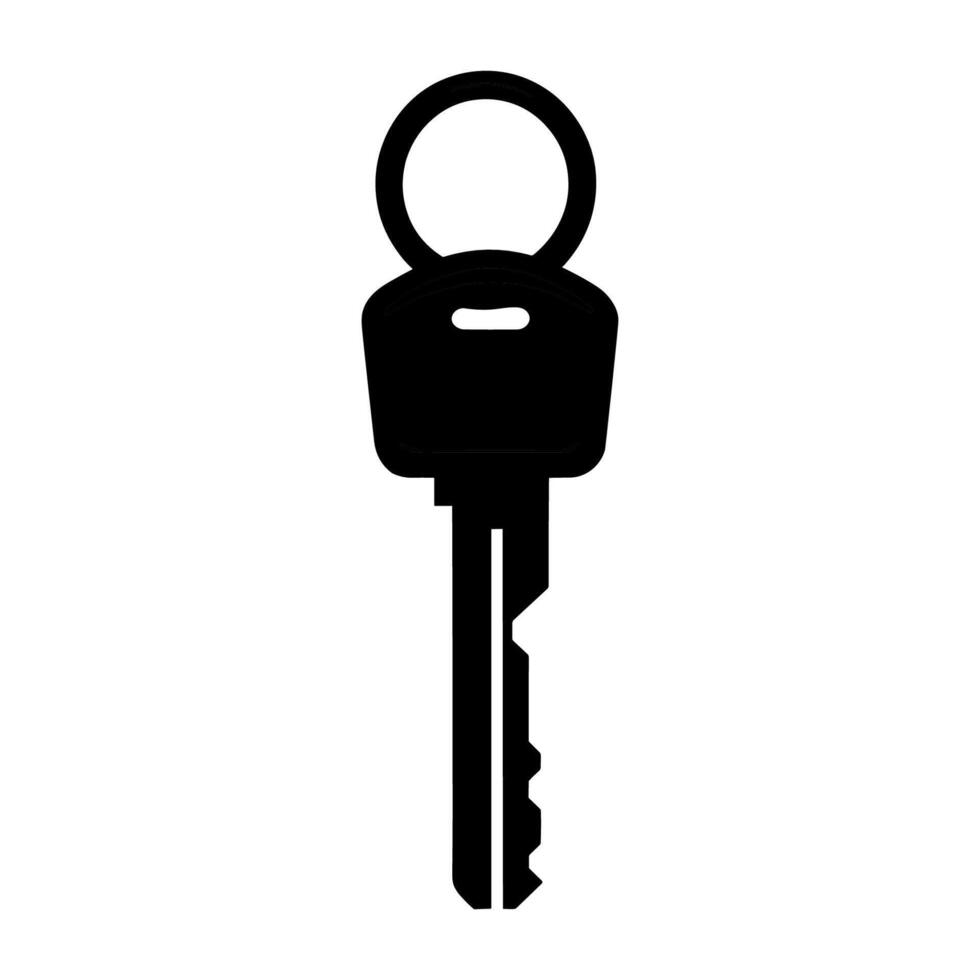 carro chave silhueta isolado em branco fundo. carro chave ícone símbolo placa vetor. vetor
