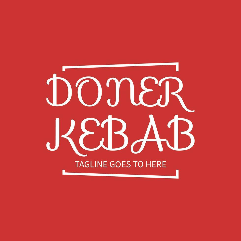 logotipo shawarma para restaurantes e mercados. modelo de logotipo doner kebab. vetor