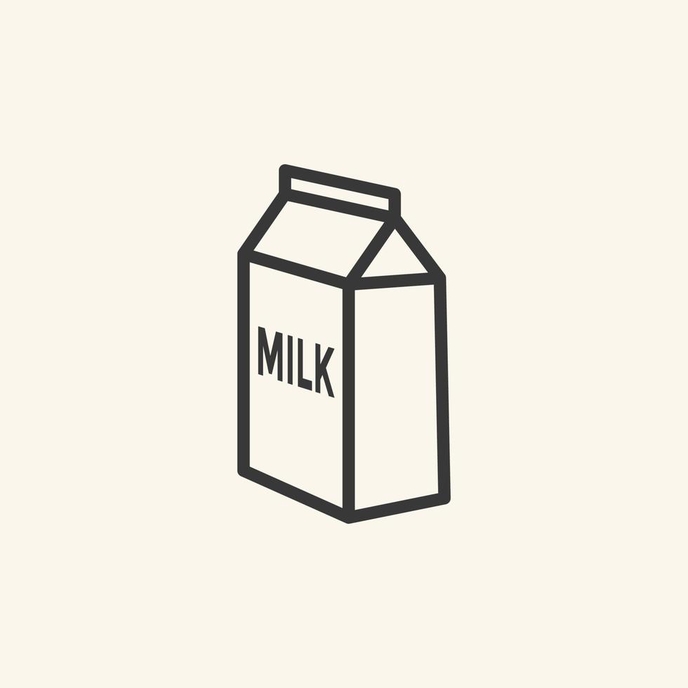 ícone da caixa de leite vetor