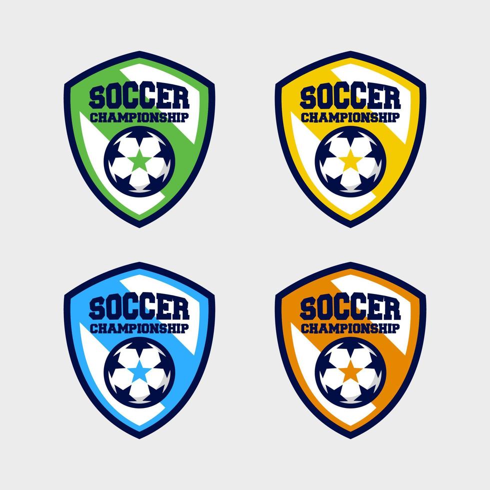 logotipo do futebol ou emblema do clube de futebol definido. vetor