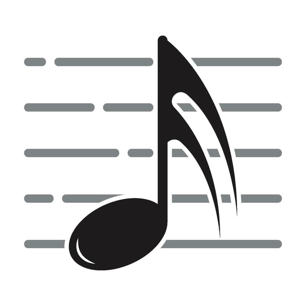 ícone de nota musical vetor