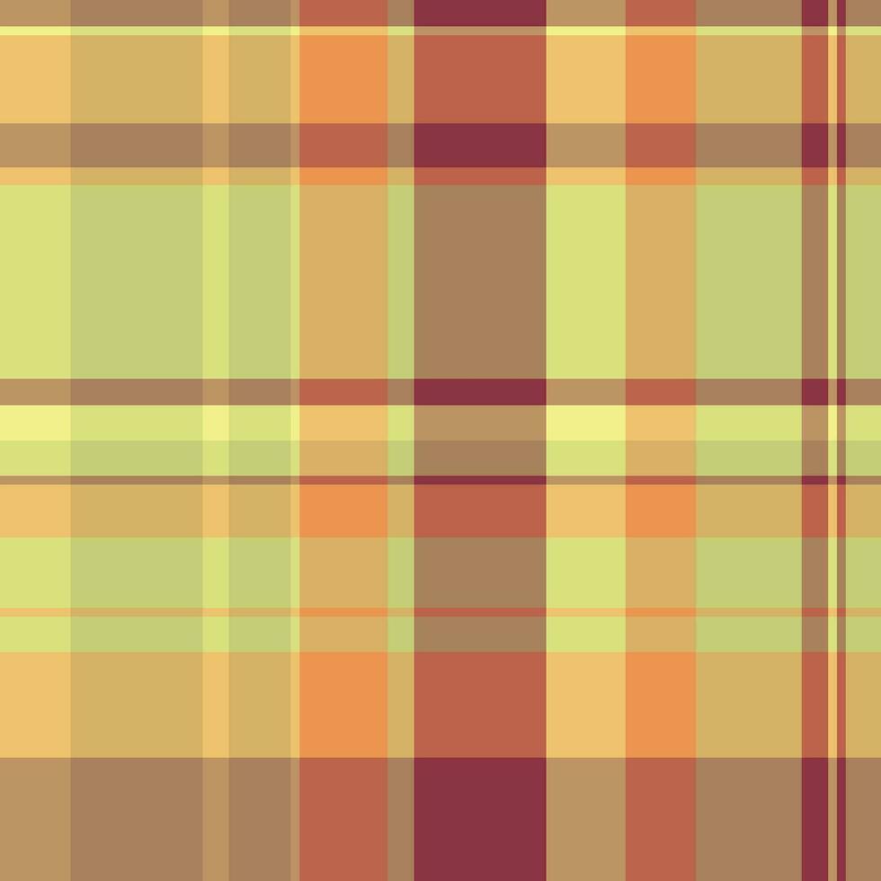 âmbar fundo desatado textura, clássico padronizar têxtil verificar. cartão postal tartan tecido vetor xadrez dentro laranja e âmbar cores.