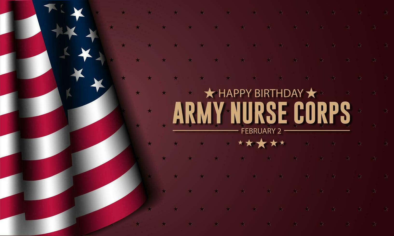 exército enfermeira corpo aniversário fevereiro 2 fundo vetor ilustração