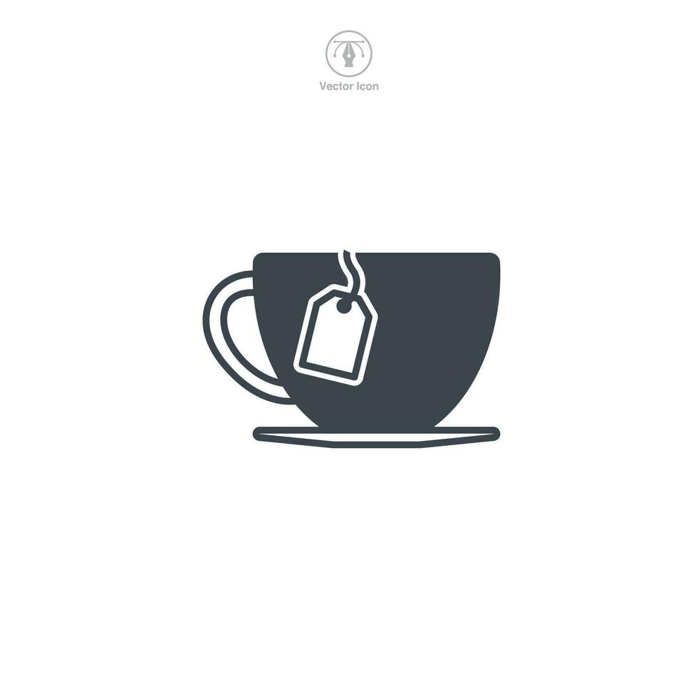 chá copo ícone símbolo vetor ilustração isolado em branco fundo