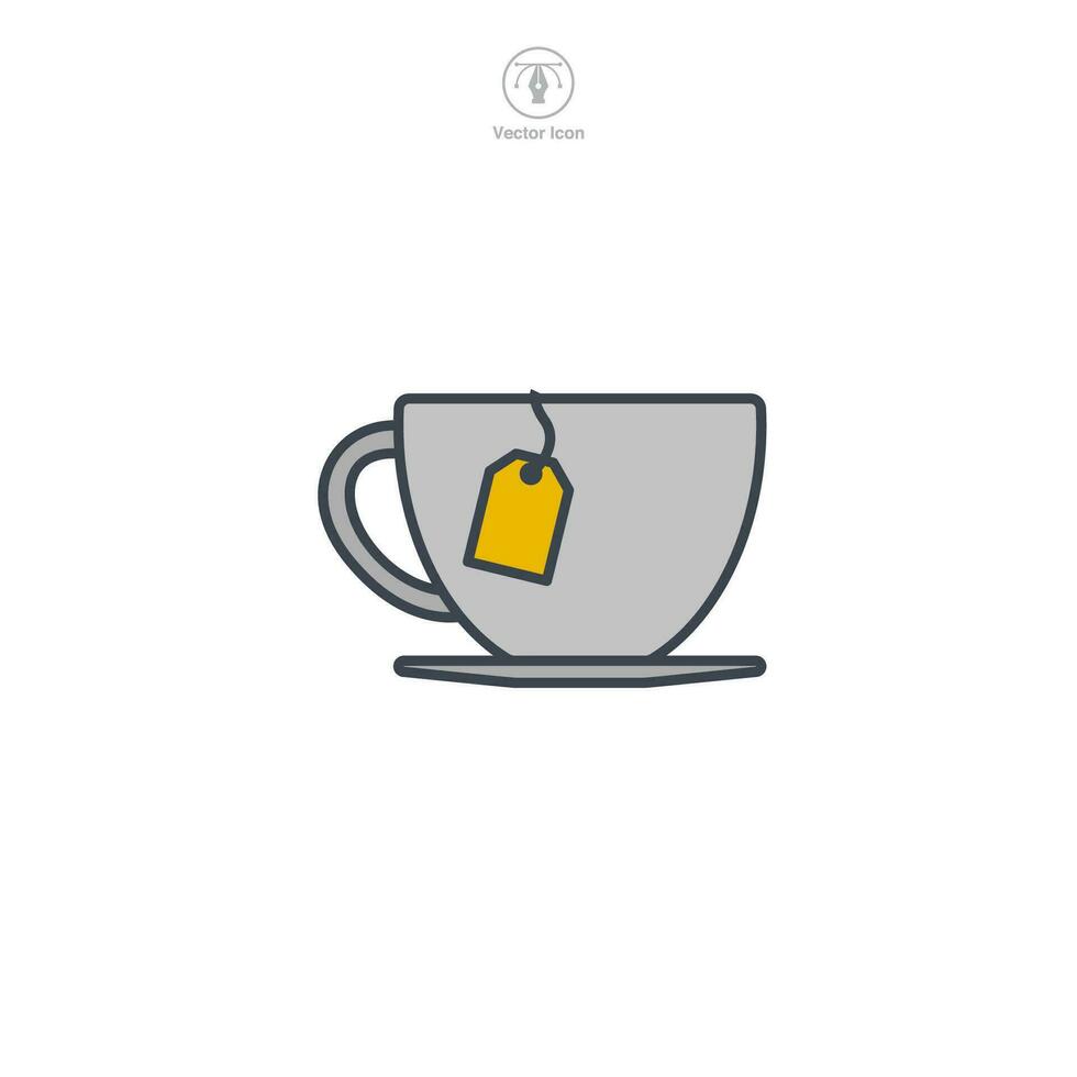 chá copo ícone símbolo vetor ilustração isolado em branco fundo