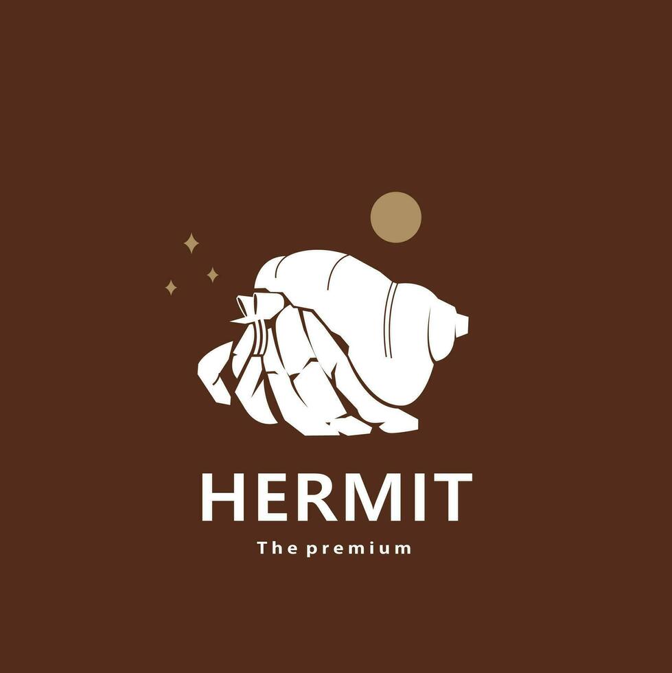 animal eremita natural logotipo vetor ícone silhueta retro hipster