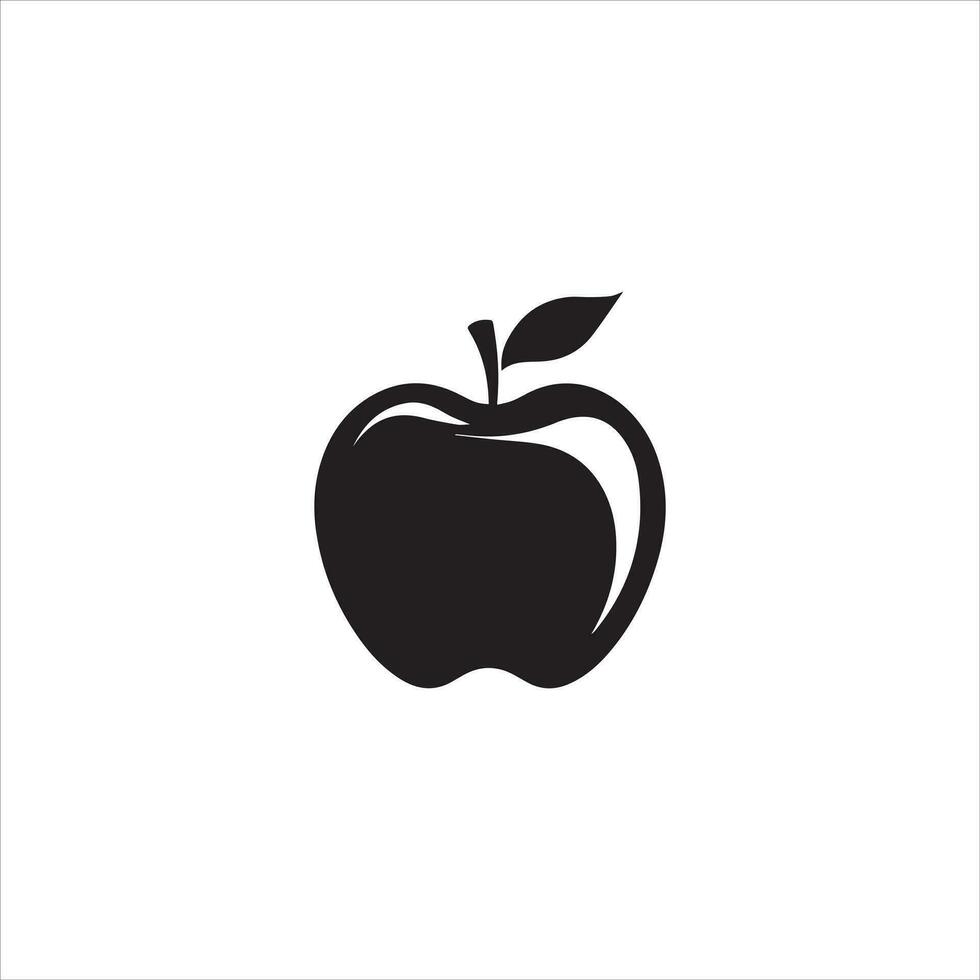 maçã ícone isolado vetor em branco fundo.