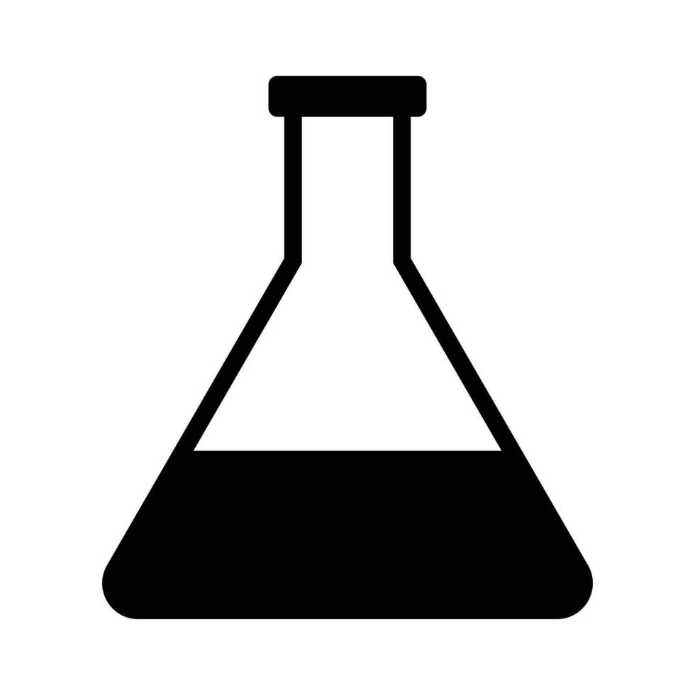 químico frasco ícone Ciência e investigações conceito vetor modelo Projeto.