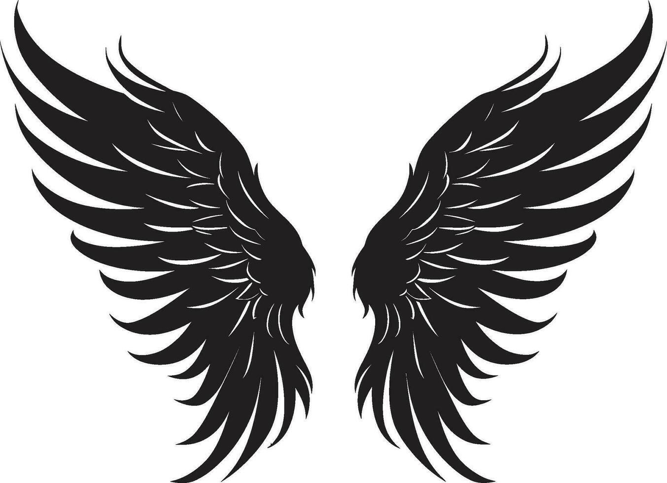 angélico aura asas logotipo vetor gracioso guardião angélico ícone