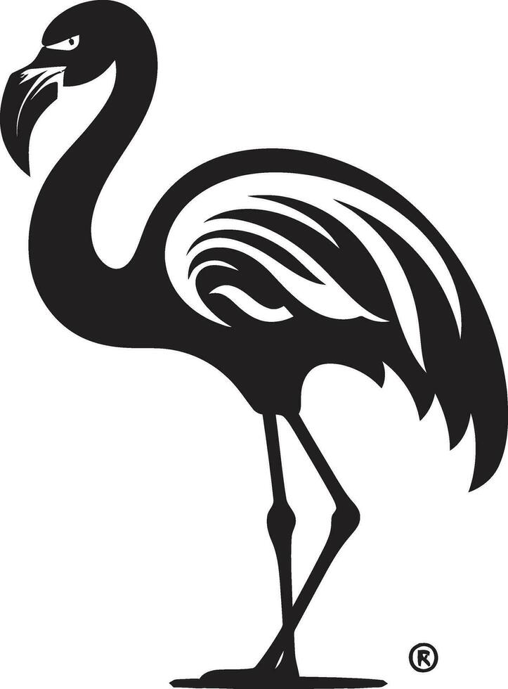 Rosa serenidade flamingo ícone logotipo Projeto majestoso Rosa flamingo logotipo vetor gráfico