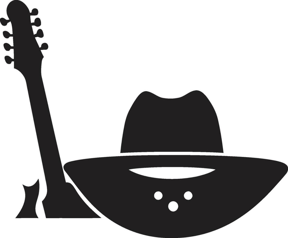 acústico aura vetor guitarra emblema serenata estilo guitarra ícone Projeto