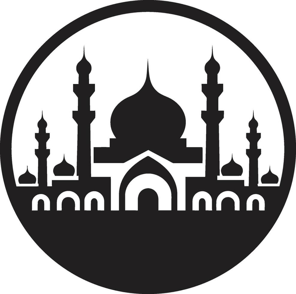 celestial charme emblemático mesquita Projeto santificado serenidade mesquita ícone vetor