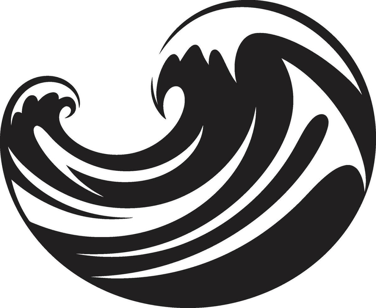 onda sussurro água onda emblemático ícone minimalista movimento logotipo vetor ícone