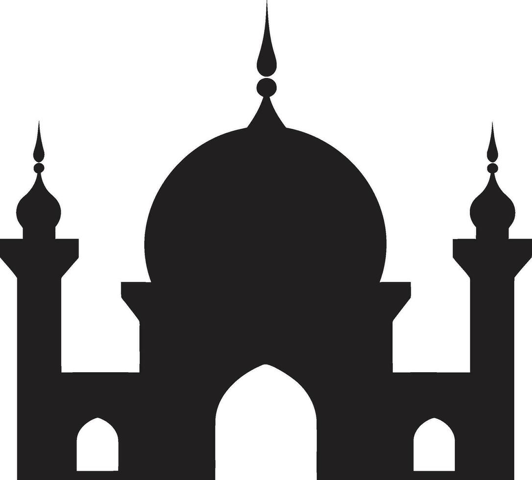 sagrado pináculos mesquita icônico emblema etéreo eco emblemático mesquita logotipo vetor