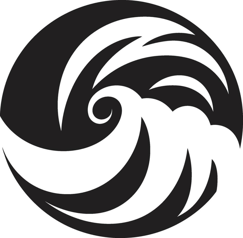 ondulação ritmo minimalista logotipo vetor costeiro curva água onda emblema Projeto