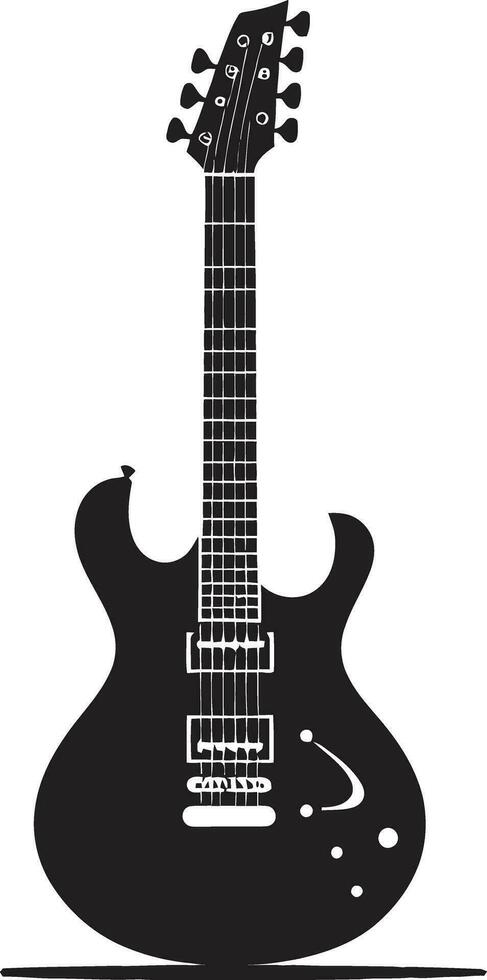 melodia criador guitarra logotipo Projeto vetor vibrante versos guitarra icônico logotipo vetor