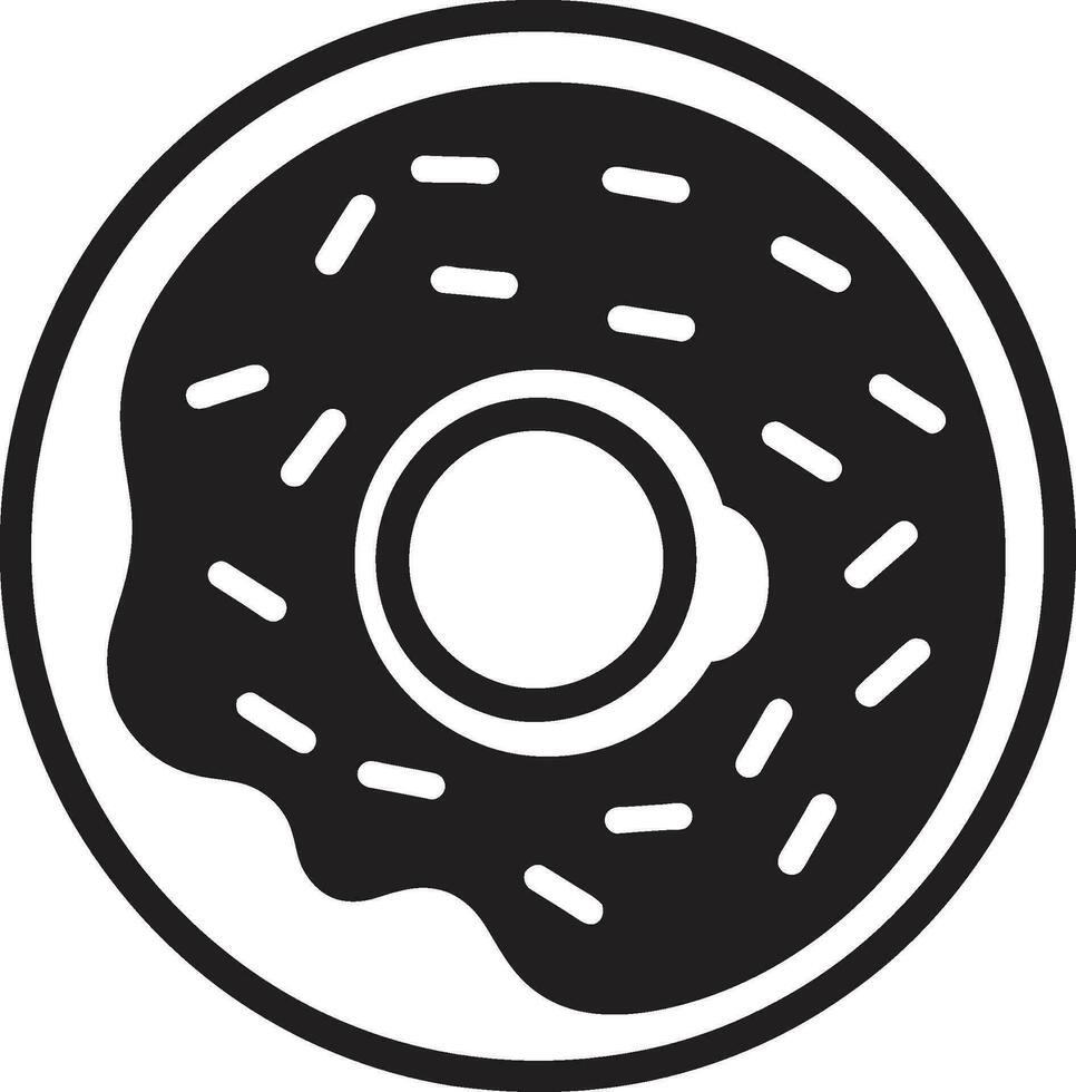 decadente círculos rosquinha logotipo vetor saboroso fantasia emblemático Projeto