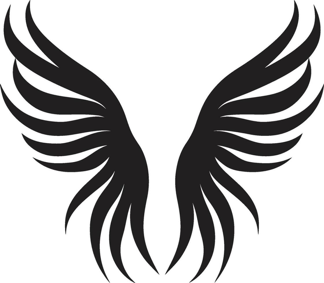 divino esplendor icônico asas emblema etéreo elegância anjo ícone Projeto vetor