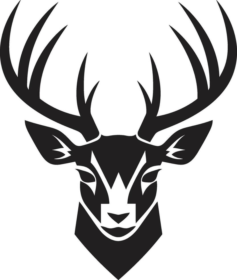 imponente emblema veado cabeça logotipo Projeto arte emblemático natureza veado cabeça vetor emblema