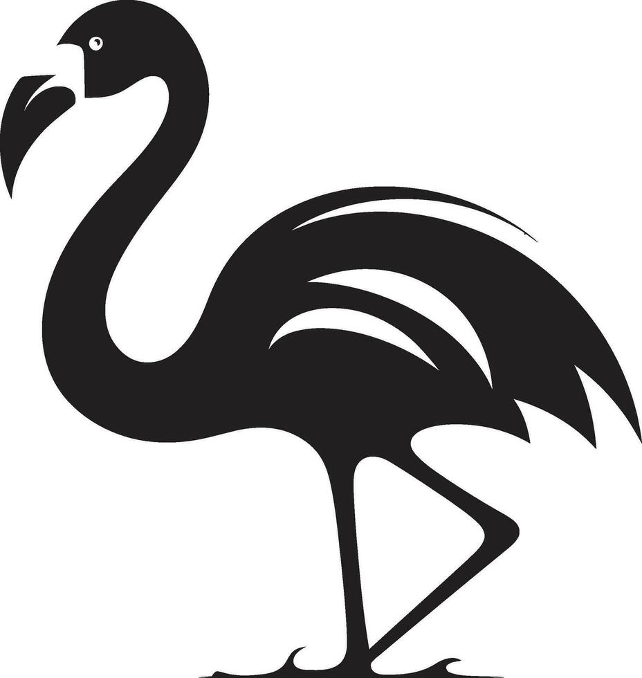 flamingo florescer pássaro emblema vetor Projeto vibrante plumagem flamingo ícone logotipo vetor