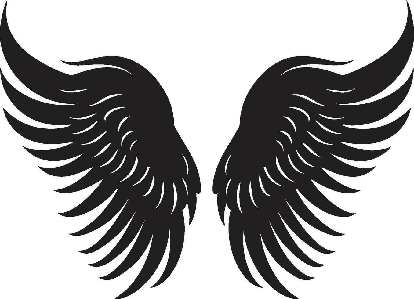 angélico aura asas emblemático logotipo gracioso guardião anjo ícone vetor