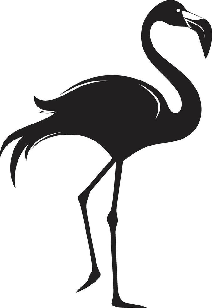 Rosa paraíso flamingo logotipo Projeto vetor tropical tranquilidade pássaro emblema vetor Projeto