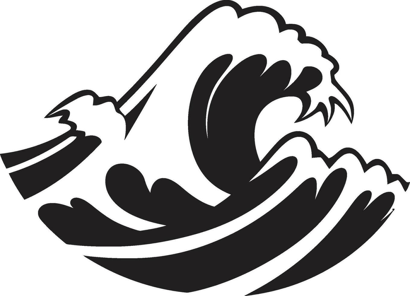 minimalista movimento logotipo Projeto vetor líquido língua água onda emblema Projeto