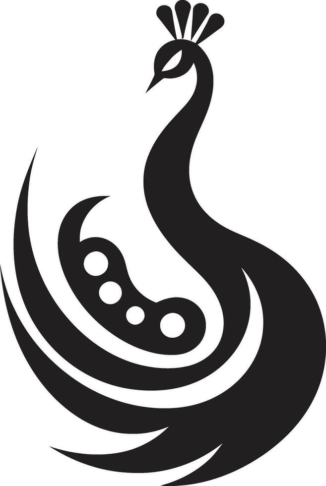 plumagem destreza pavão icônico emblema opulento abertura pavão logotipo vetor