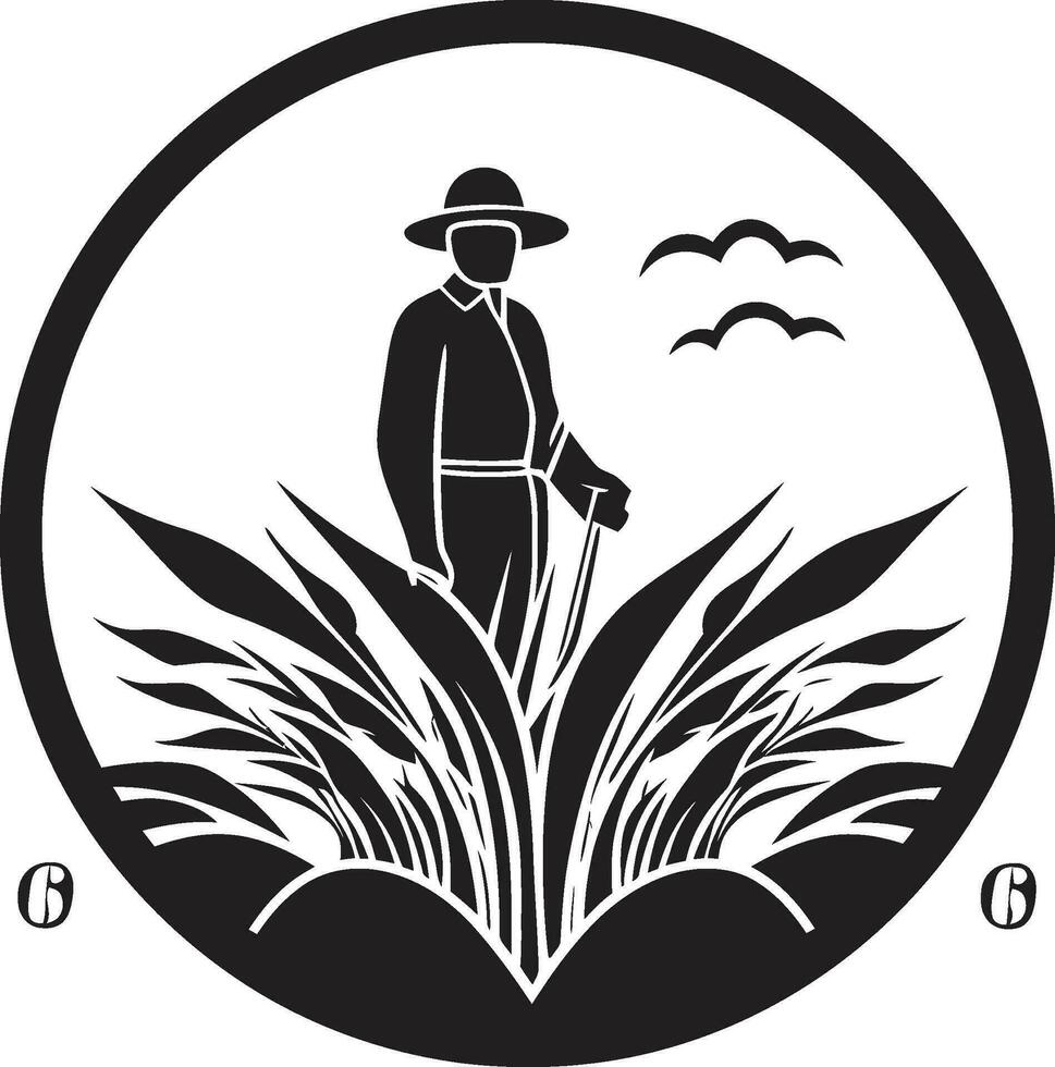 fazenda ícone agricultura emblema Projeto colheita herança agricultura logotipo vetor gráfico