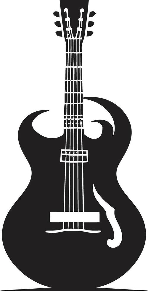 dedilhar sinfonia icônico guitarra ícone acústico arte vetor guitarra logotipo