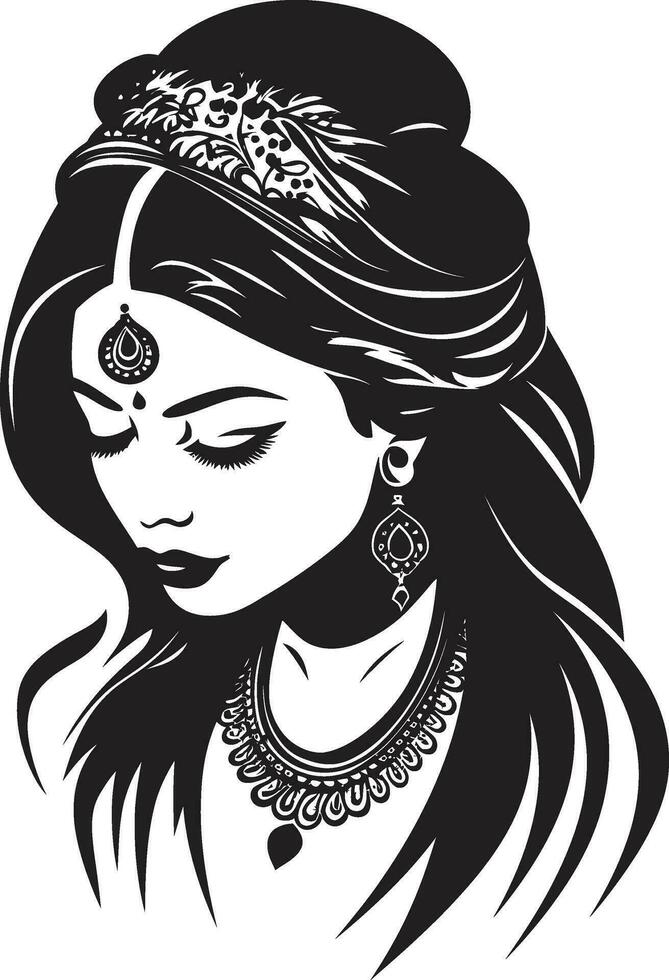 tradicional esplendor indiano Casamento mulher cultural carisma noiva vetor